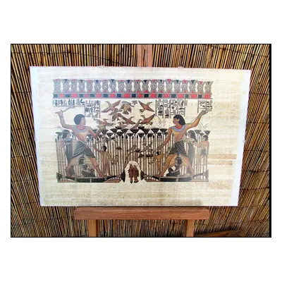 Krásný Obrázek - Originál Egyptský Papyrus