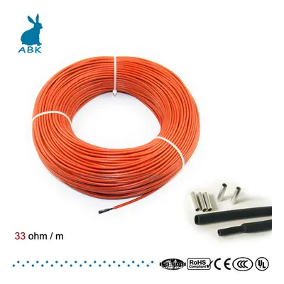 10m topný kabel 12K 33ohm infračer uhlík vlákn 3mm