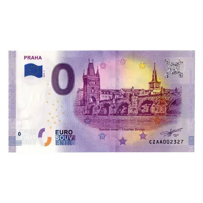 0 Euro souvenir bankovka Czaa 2019-2 - Praha 2019 - Karlův most