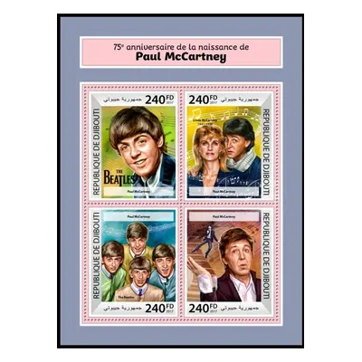 Džibutsko 2017 Paul Mccartney The Beatles Mi 1896-99 Kat 10 P109