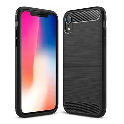 Kvalitní zesílené černé pouzdro zadní kryt Carbon pro iPhone X