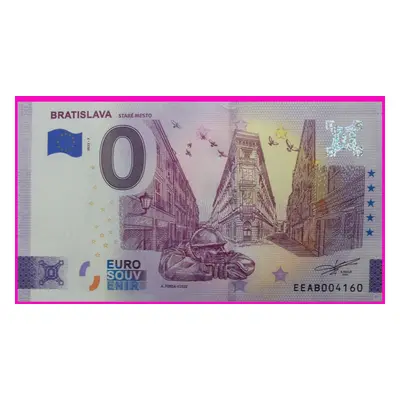 0 Euro souvenir bankovka Bratislava Staré Mesto