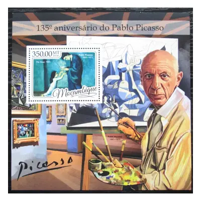 Mosambik 2016 Umění Pablo Picasso Mi Block 1208 Kat 20 2254