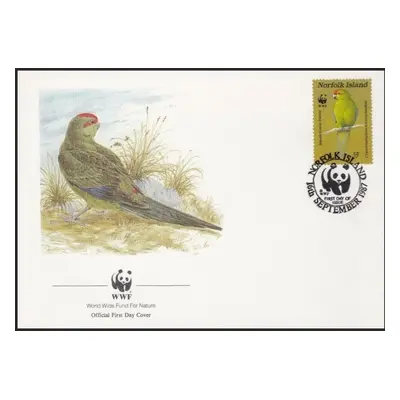 Norfolk 1987 Kakariki rudočelý Wwf 055 Mi 424 Kat 10 Fdc