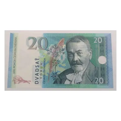 20 korun československých 2019 Hviezdoslav P1 0118 polymer stav Unc