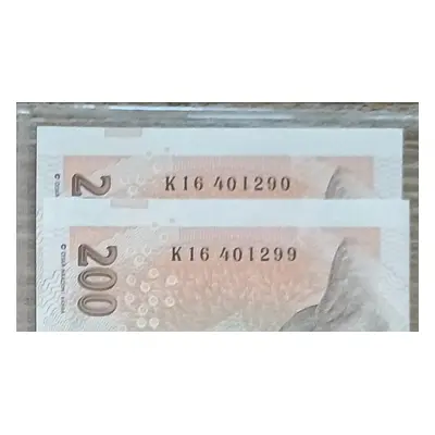 K16 401290 a 401299 - 200 Kč Komenský Unc