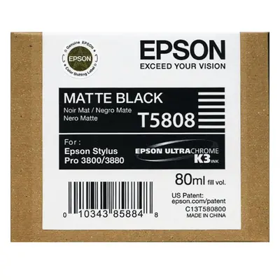 Originální náplň Epson T5808 Matte Black pro Stylus Pro 3800 / 3880