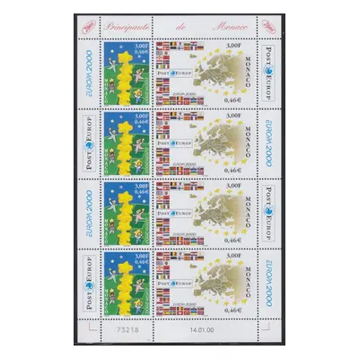 Monako - Čr / Společné Vydání Europa Cept 2000 Tiskový List- svěží
