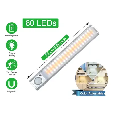 Led svítidlo A58 - 80 Led nabíjecí pohybový senzor 22cm