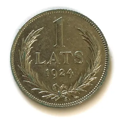 Stříbrný 1 Lats 1924 Lotyšsko