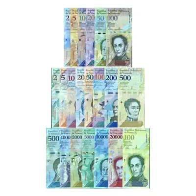 Konvolut Bankovek Venezuela 21 Kusů Unc P88-P108