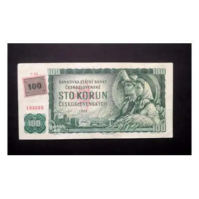 100 korun 1961vzacna serie C 66 s kolkem