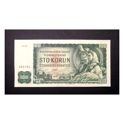 100 korun 1961 serie G 56 Top stav Unc