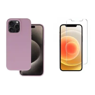 Ohebný matový zadní kryt v barvě lila tvrzené sklo pro iPhone 12 Pro