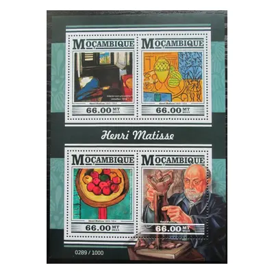 Mosambik 2015 Umění Henri Matisse Mi 8219-22 Kat 15 2431