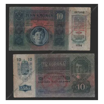 Čsr - 10 koruna 1915 - série 1156 /BC.715