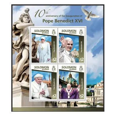 Šalamounovy ostrovy 2015 Papež Benedikt Xvi. Mi 3077-80 Kat 17 R247