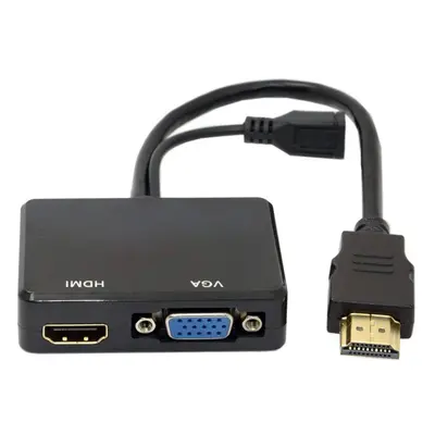 Převodník Hdmi na Hdmivga s audio splitterem černá