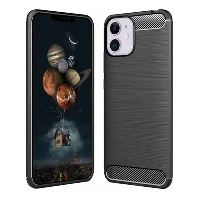 Kvalitní zesílené černé pouzdro zadní kryt obal Carbon pro iPhone 12