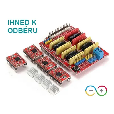 Cnc shield 4ks budič A4988 Arduino - Sleva