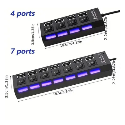 rozbočovač Usb s výstupem na 4 či 7 Usb portů