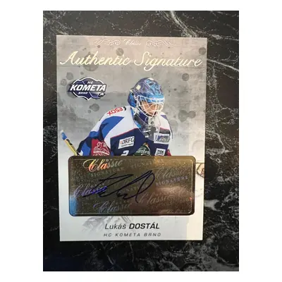 Lukáš Dostál - Ofs 17/18 Authentic Signature /12 - RHK-9 - Top Stav