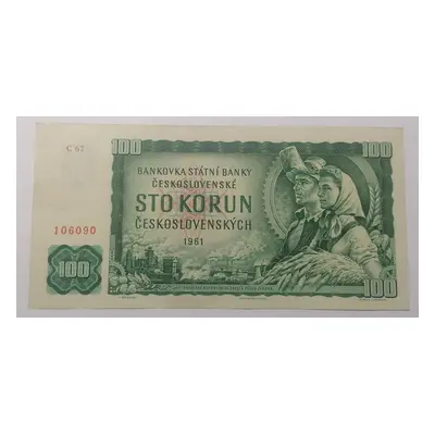 100 Kčs 1961 série C 67 stav 1