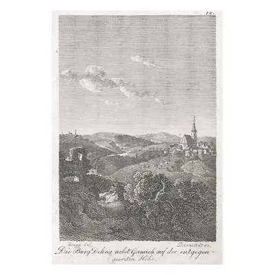 Burg Dohna Darnstedt mědiryt (1810)