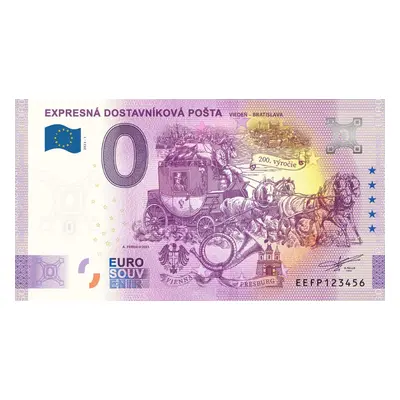 0 euro bankovka Eefp 2023-1 Expresná Dostavníková Pošta