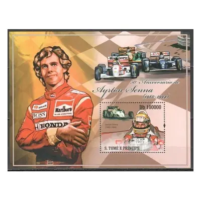 Svatý Tomáš 2010 Ayrton Senna Formule 1 Mi Block 745 Kat 10 P018