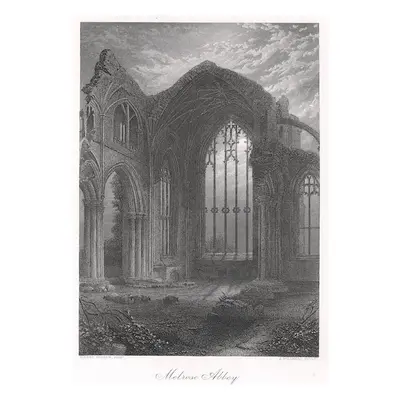 Melrose Abbey oceloryt (1860)