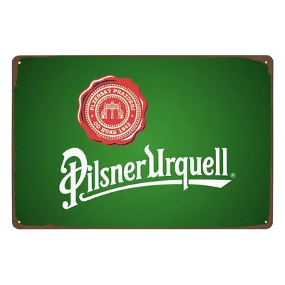 plechová cedule - Pilsner Urquell (Pivovar Plzeňský Prazdroj)