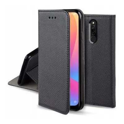 Flipové černé magnetické polohovací pouzdro obal pro Xiaomi Redmi 8