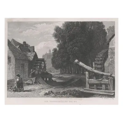 Eu Normandie mlýn oceloryt 1845