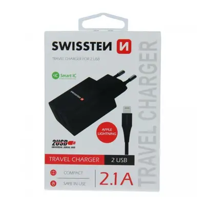 Swissten síťový adaptér Smart Ic 2x Usb 21 A power lightning - (č.77)