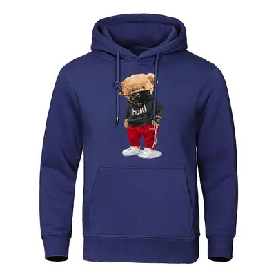 Hip Hop unisex mikina s medvídkem hello - modrá Xl nová Pc 879 Kč