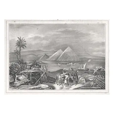 Gizeh Pyramidy litografie (1860)