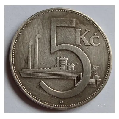 Mince 5 koruna 1938 Československo