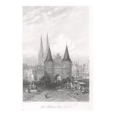 Lübeck Holsteiner Tor oceloryt (1870)