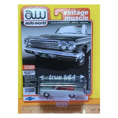 1962 Chevy Impala Ss 409 Convertible silver - Auto World 1/64 (V11-73)