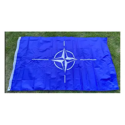 Vlajka Nato Severoatlantická al. Rozměr 90150 cm. Materiál polyester.