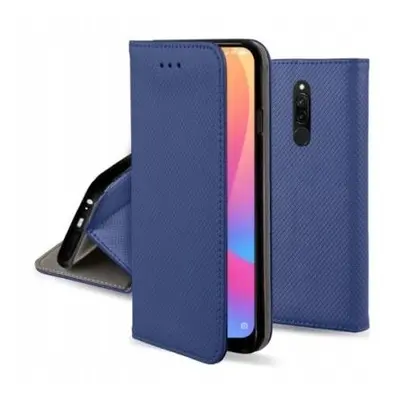 Flipové modré magnetické polohovací pouzdro obal pro Xiaomi Redmi 8