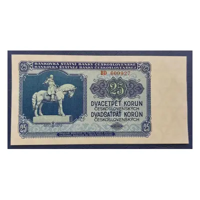 25Kčs bankovka 1953 stav Unc