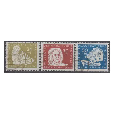 Ddr - 1950 Bach - Mi. 257-259 - ražené - Levně - 67- Eur