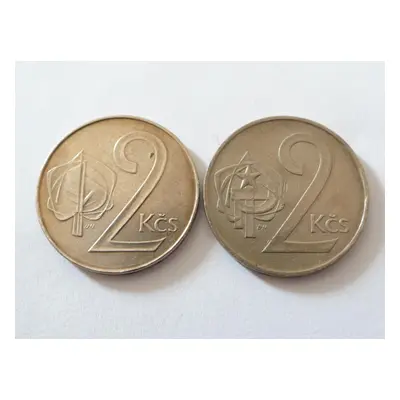 2x 2 Kčs 1973 1991 fajn stavy.