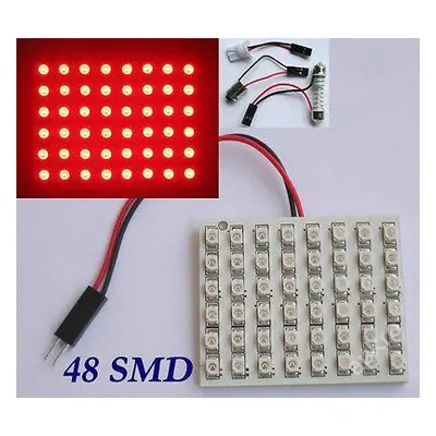 Led 48x ploché osvětlovací těleso12V červenéreduk