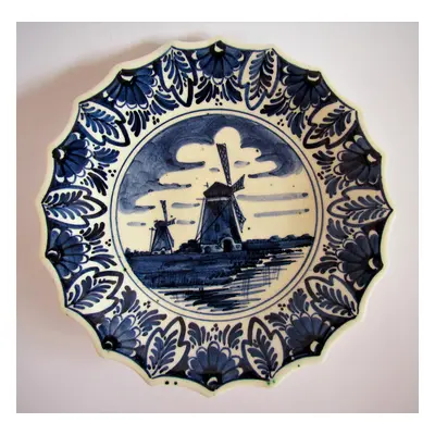 Delft porcelánový dekorativní talíř Holland 18.5 cm.