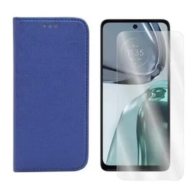 Flipové modré pouzdro Magnet tvrzené sklo pro Motorola Moto G54 5G