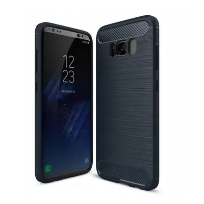 Zesílené modré pouzdro zadní kryt Carbon pro Samsung Galaxy S8 Plus