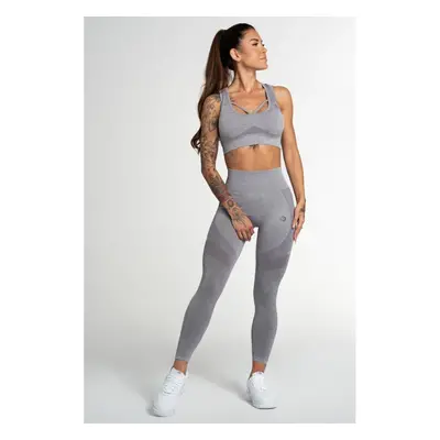 SLEVA- Gym Glamour Legíny Bezešvé Fusion Light Grey, L